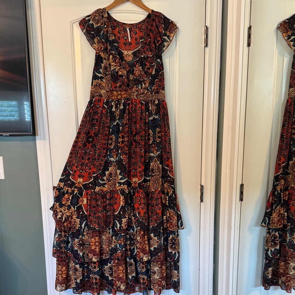 Free People Multicolor Boho Maxi Dress